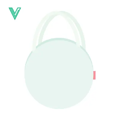 Minimalist Round Handbag with Two Straps