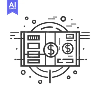 Abstract financial data illustration with a dollar symbol