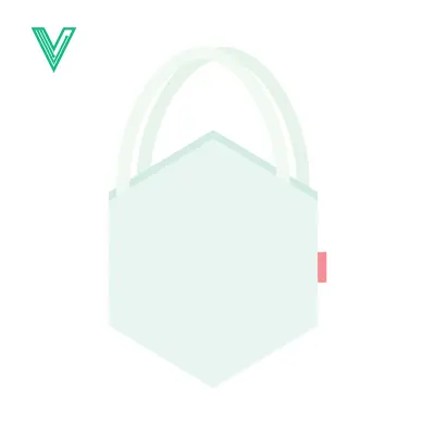 Minimalist Light Blue Tote Bag Icon