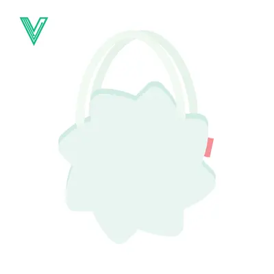 Minimalist Light Blue Star Shaped Bath Sponge with Handle