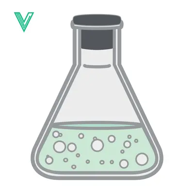 Erlenmeyer Flask with Bubbles in Green Liquid