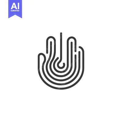 Abstract Fingerprint with a Central Vertical Line
