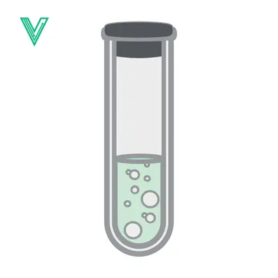 Test Tube with Bubbles and Green Liquid