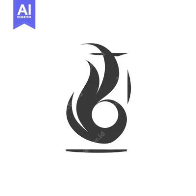 Aset premium populer: Abstract Flame Design with a Circle and a Line