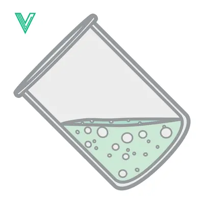Bubbling Green Liquid in a Tilted Beaker