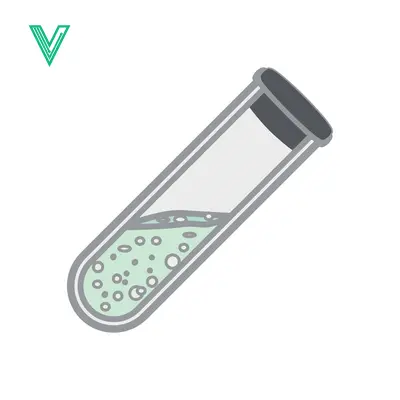Test Tube with Green Liquid and Bubbles