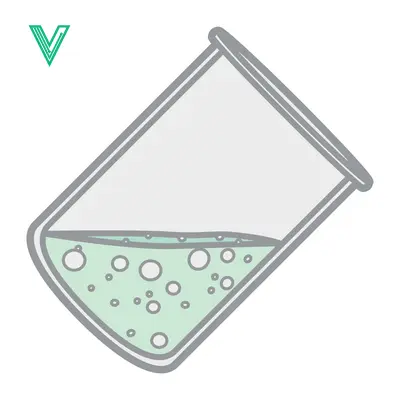 Bubbling Green Liquid in a Tilted Beaker