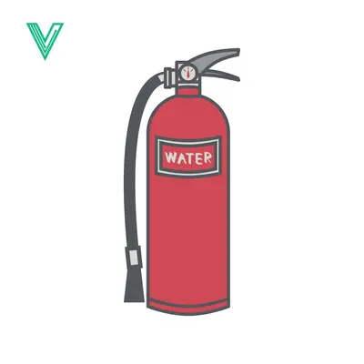 Aset desain premium: Red Water Fire Extinguisher Safety Equipment Illustration
