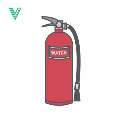Red Water Fire Extinguisher Isolated on White Background
