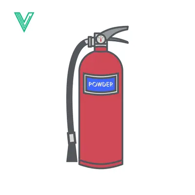 Red Powder Fire Extinguisher with Hose and Nozzle
