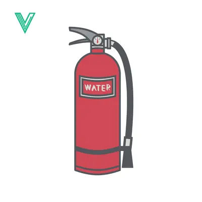 Red Water Fire Extinguisher Isolated on White Background