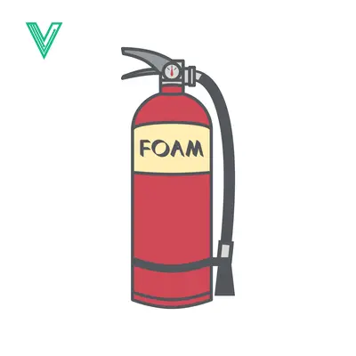 Red Foam Fire Extinguisher Isolated on White Background