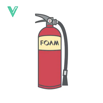 Red Foam Fire Extinguisher Isolated on White Background