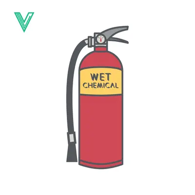 Red Wet Chemical Fire Extinguisher with Hose