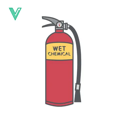 Illustration of a Wet Chemical Fire Extinguisher