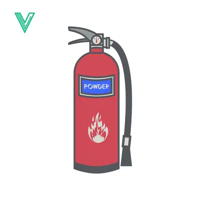 Red Powder Fire Extinguisher with Hose and Handle