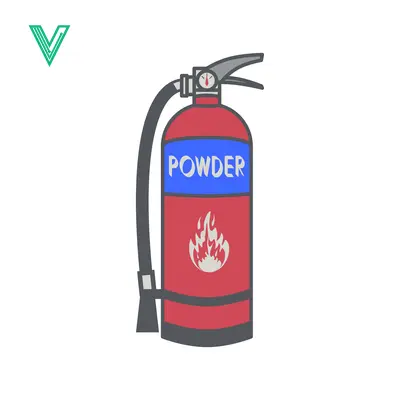 Red Powder Fire Extinguisher with Hose and Nozzle