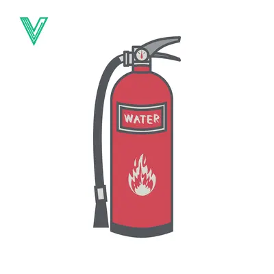 Aset premium populer: Red Water Fire Extinguisher with Hose and Flame Symbol