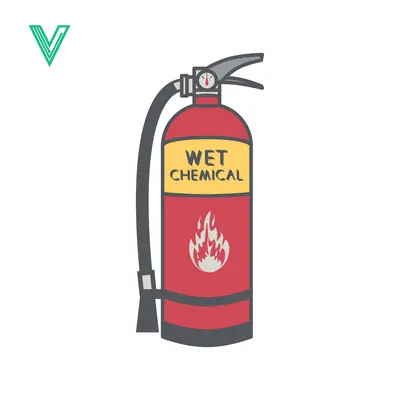 Illustration of a Wet Chemical Fire Extinguisher