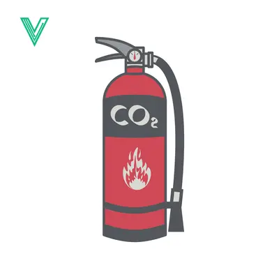Illustration of a CO2 Fire Extinguisher