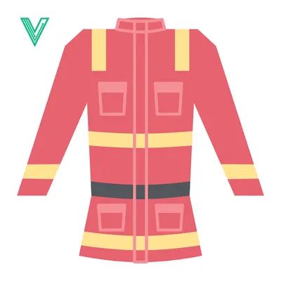 Aset desain premium: Firefighter Uniform Jacket Illustration