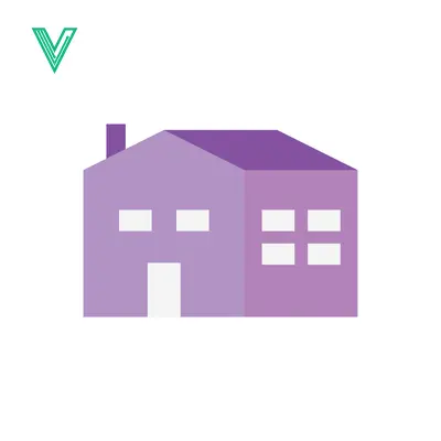 Simple Purple House Icon Vector Illustration