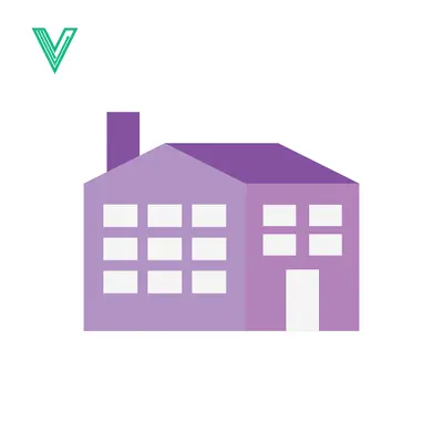 Aset premium populer: Modern Purple House Icon with Chimney and Windows