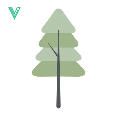 Minimalist Evergreen Tree Illustration