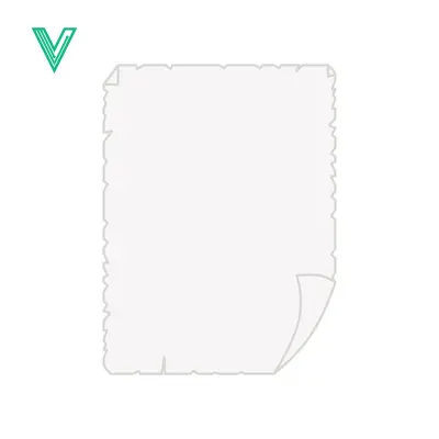 Blank Torn Paper Sheet with Curled Corner