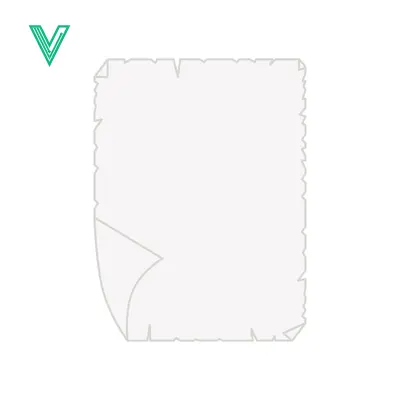Blank Old Paper Sheet with Torn Edges and Folded Corner