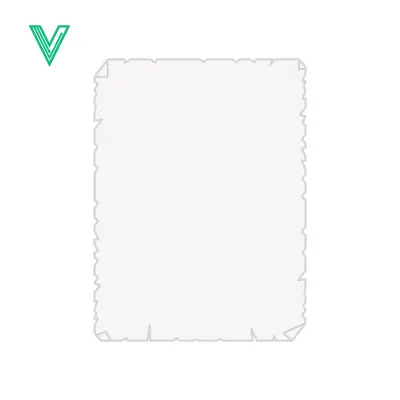 Blank Old Paper Scroll with Torn Edges Isolated on White Background