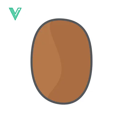 Simple Brown Oval Shape Illustration