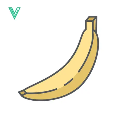 A Simple Yellow Banana Icon with a Clean Design