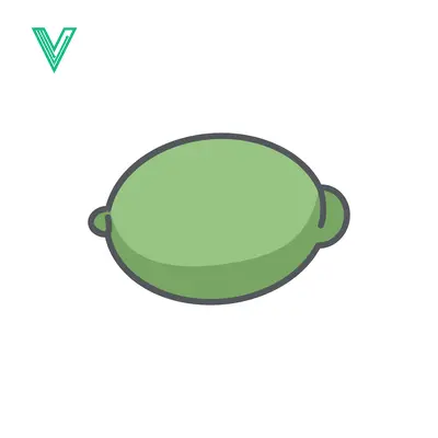 Simple Green Lime Icon Vector Illustration
