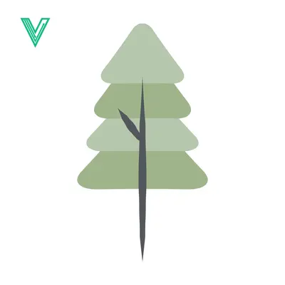 Minimalist Evergreen Tree Illustration