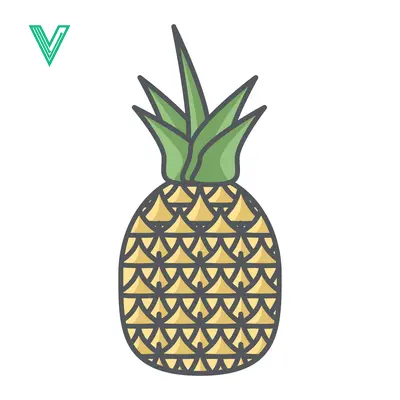Stylized Pineapple Fruit Illustration