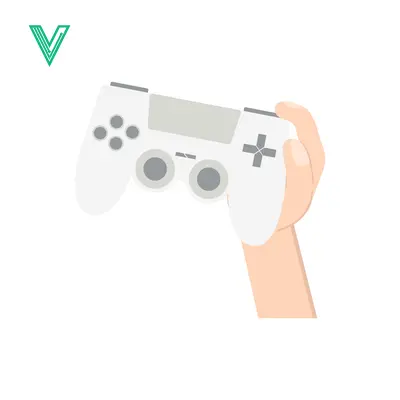 Hand Holding White Video Game Controller for Gaming
