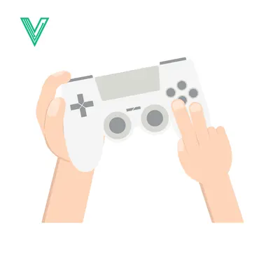 Hands holding a white video game controller ready to play