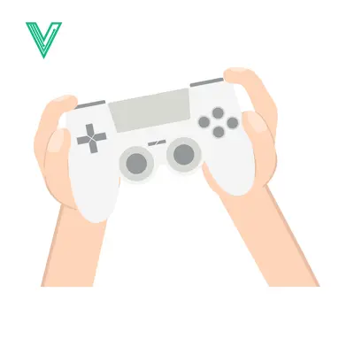 Hands holding a white video game controller ready to play