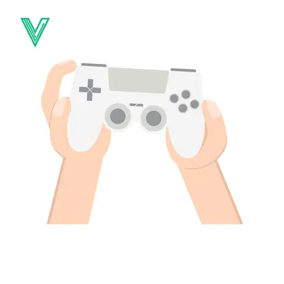 Hands holding a white video game controller ready to play