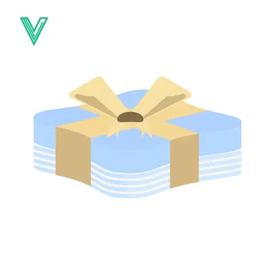Light Blue Gift Box with Yellow Ribbon and Bow