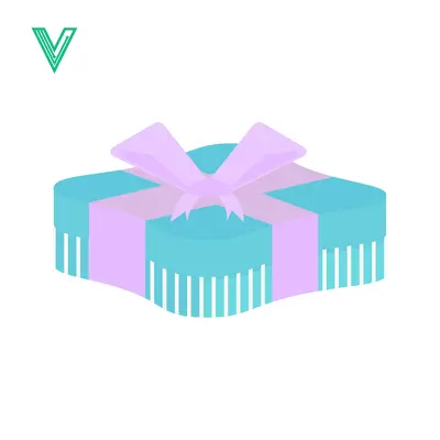 Turquoise Gift Box with Pink Ribbon and Bow