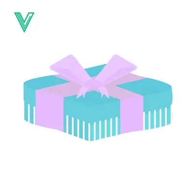 Turquoise Gift Box with Pink Ribbon and Bow