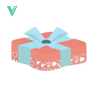 Heart Shaped Gift Box with Blue Ribbon and White Hearts
