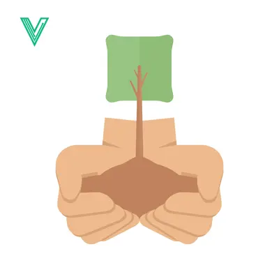 Hands Holding a Sapling with Green Leaves