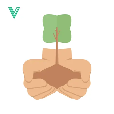 Hands holding a small tree seedling symbolizing growth and care