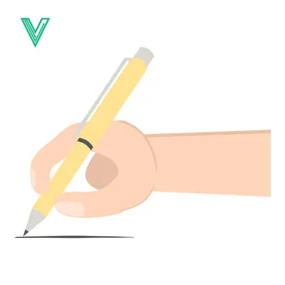 Hand Writing With A Yellow Pencil On A White Background