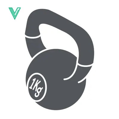 Kettlebell Icon 1kg Weight for Fitness and Exercise