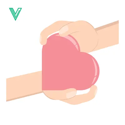 Two Hands Holding a Pink Heart Symbol