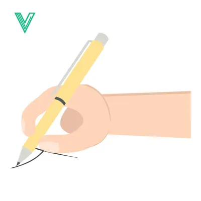 Hand Writing With Yellow Pencil On White Background